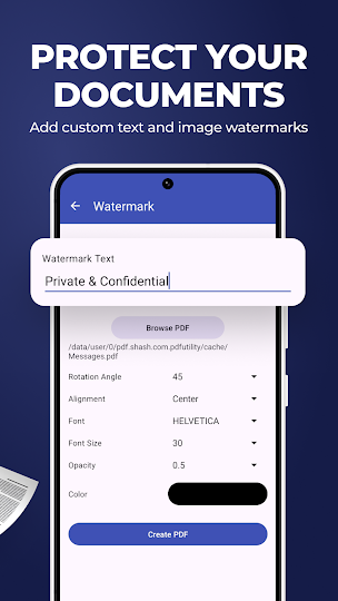 PDF watermark screen